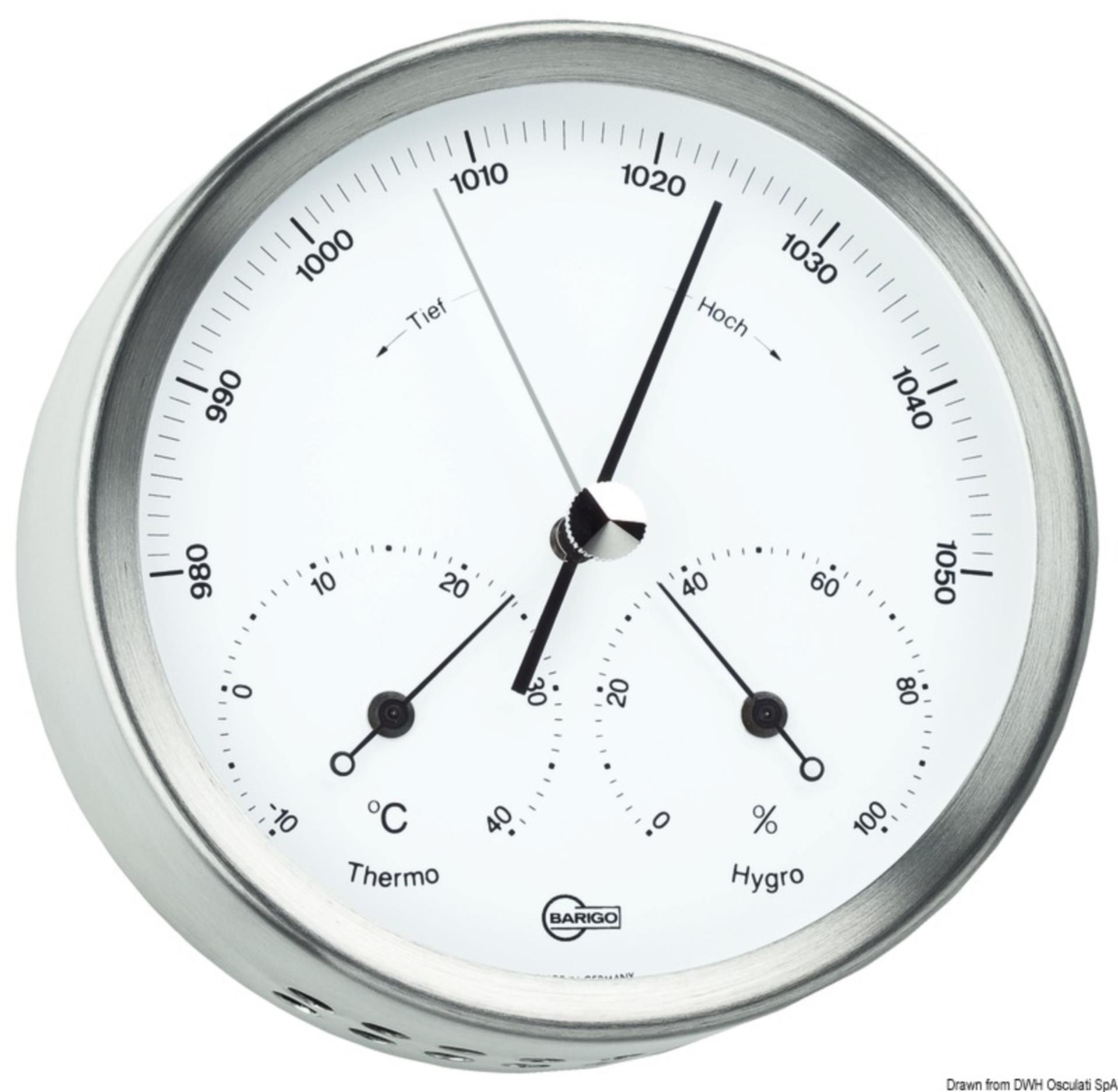 Barigo Baro-/Thermo-/Hygrometer 160 mm Edelstahl