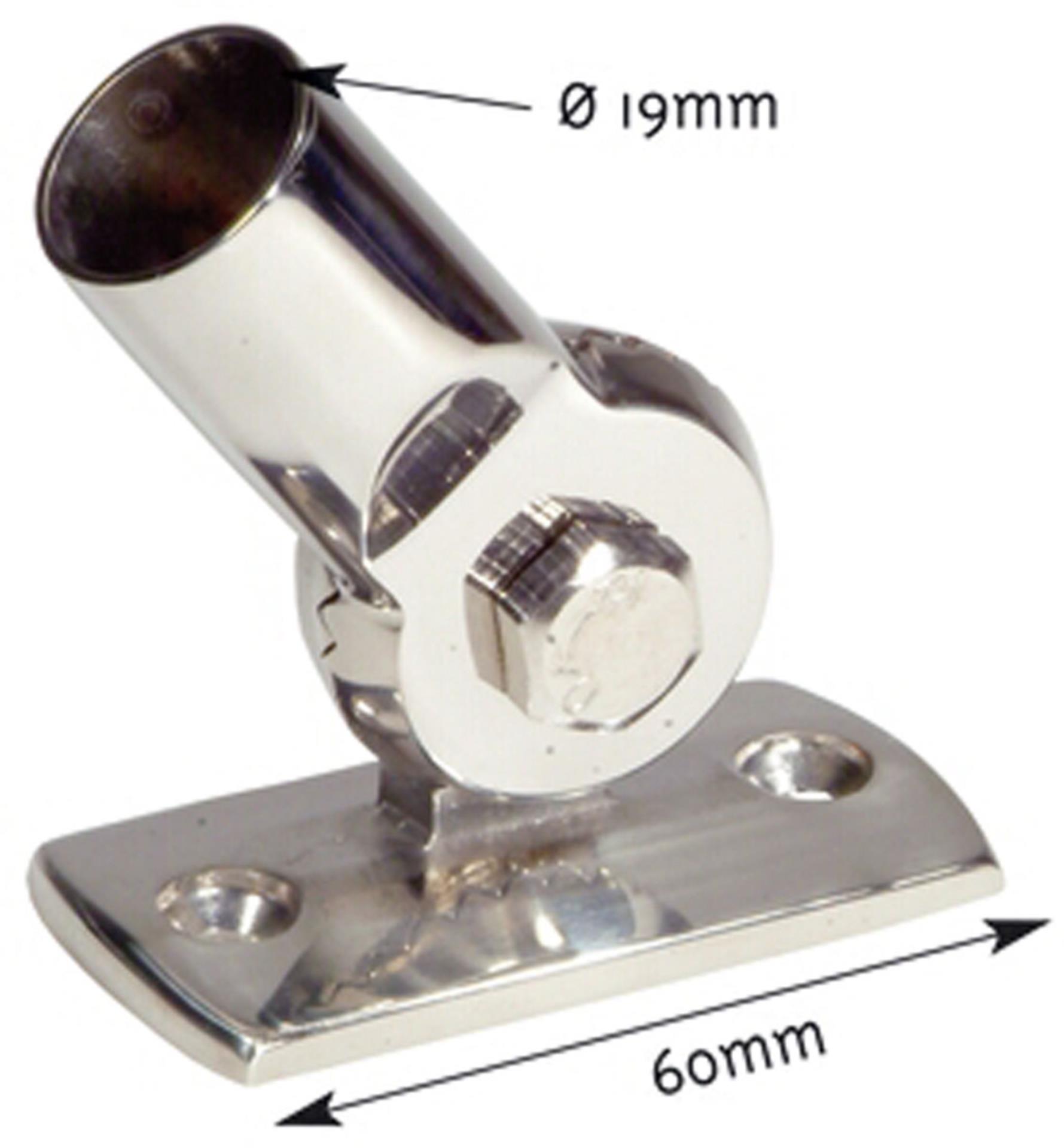 Allpa Edelstahl Klappfuss für 19 mmØ Rohr