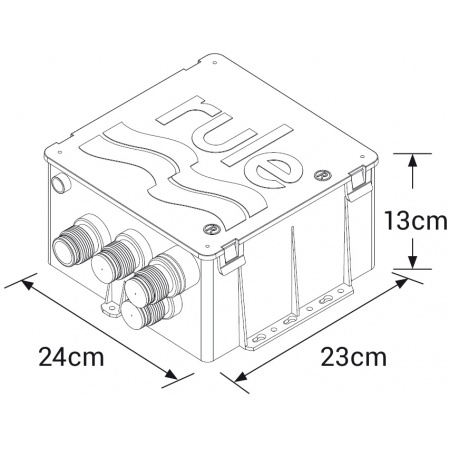 Rule Duschabsaugsystem Rule, 12 V (265 x 355 x 139 mm)