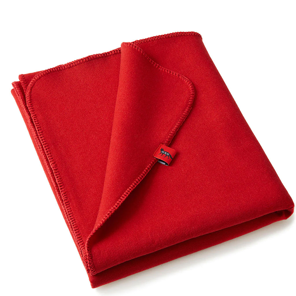 ASK THE FOX  Feuerfeste Home Kuscheldecke rot, 160 x 200 
