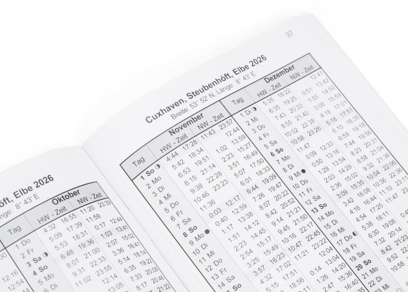 BSH Gezeitenkalender 2026