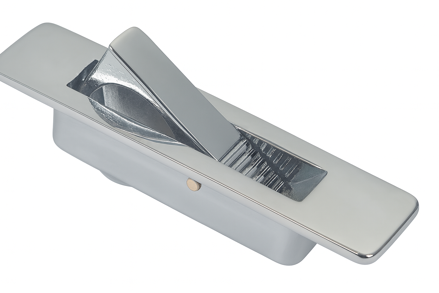 Osculati Bodenheber mit Feder, Messing verchromt 83 x 21 mm Osculati Bodenheber mit Feder, Messing verchromt 83 x 21 mm