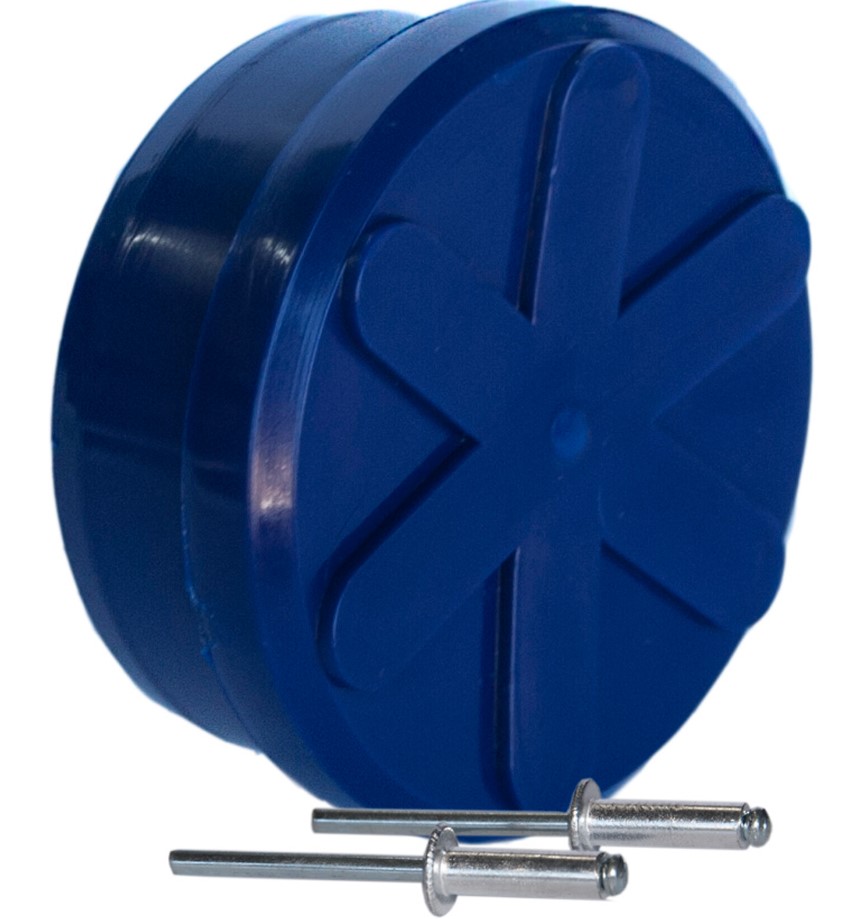 Holt L1 Laser Replica untere Kappe für Mast blau m. 2 Nieten