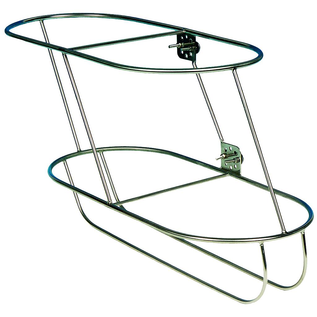 Marinetech Fenderkorb 2-fach, schräg links 540 x 285 mm für 190 mmØ Fender