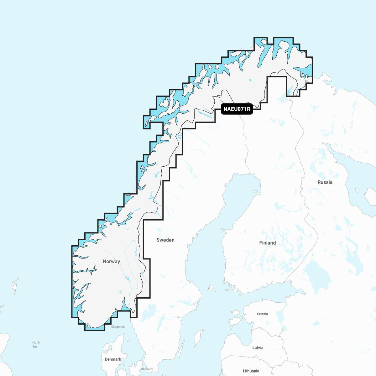 NAVIONICS+ Regular NAEU071R Norwegen Seen und Flüsse