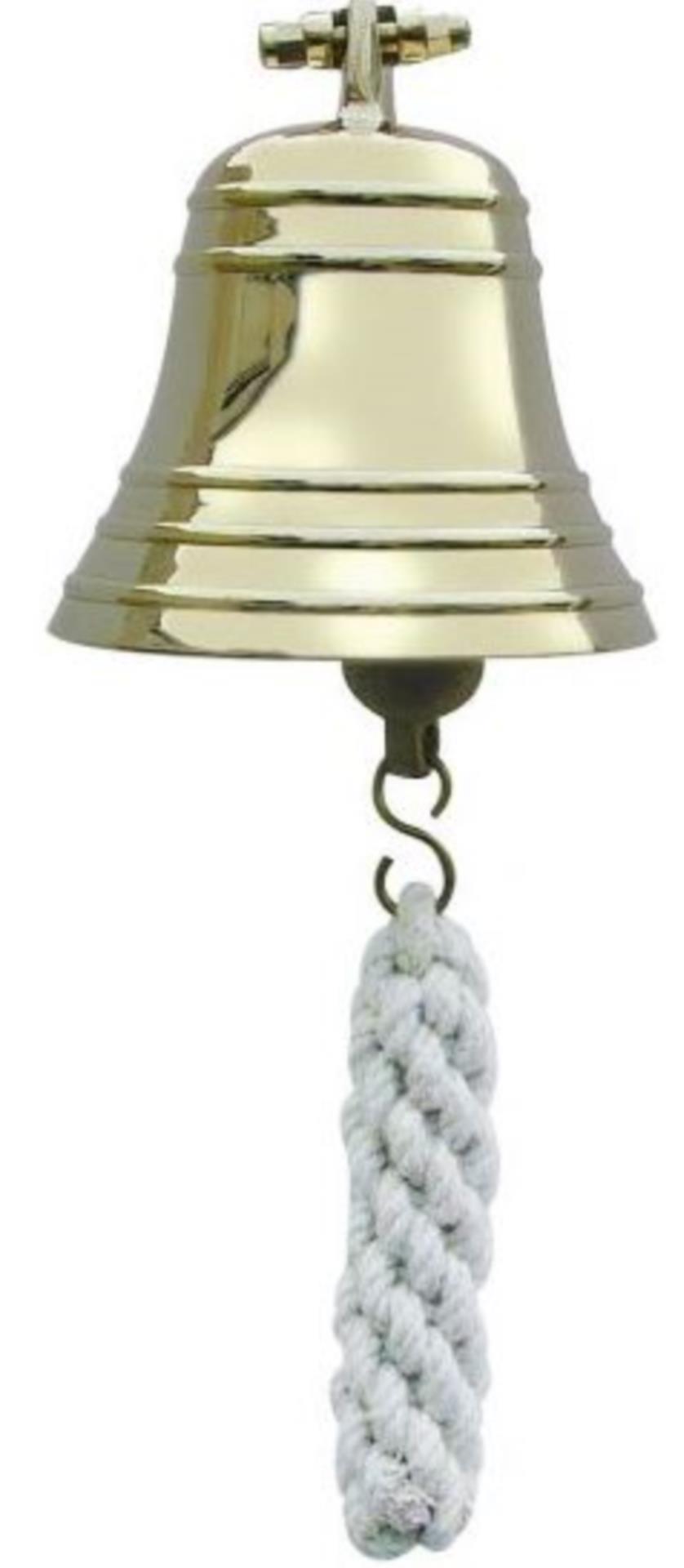 Sea Club Schiffsglocken mit geflochtenem Bändsel, 10 cmØ 