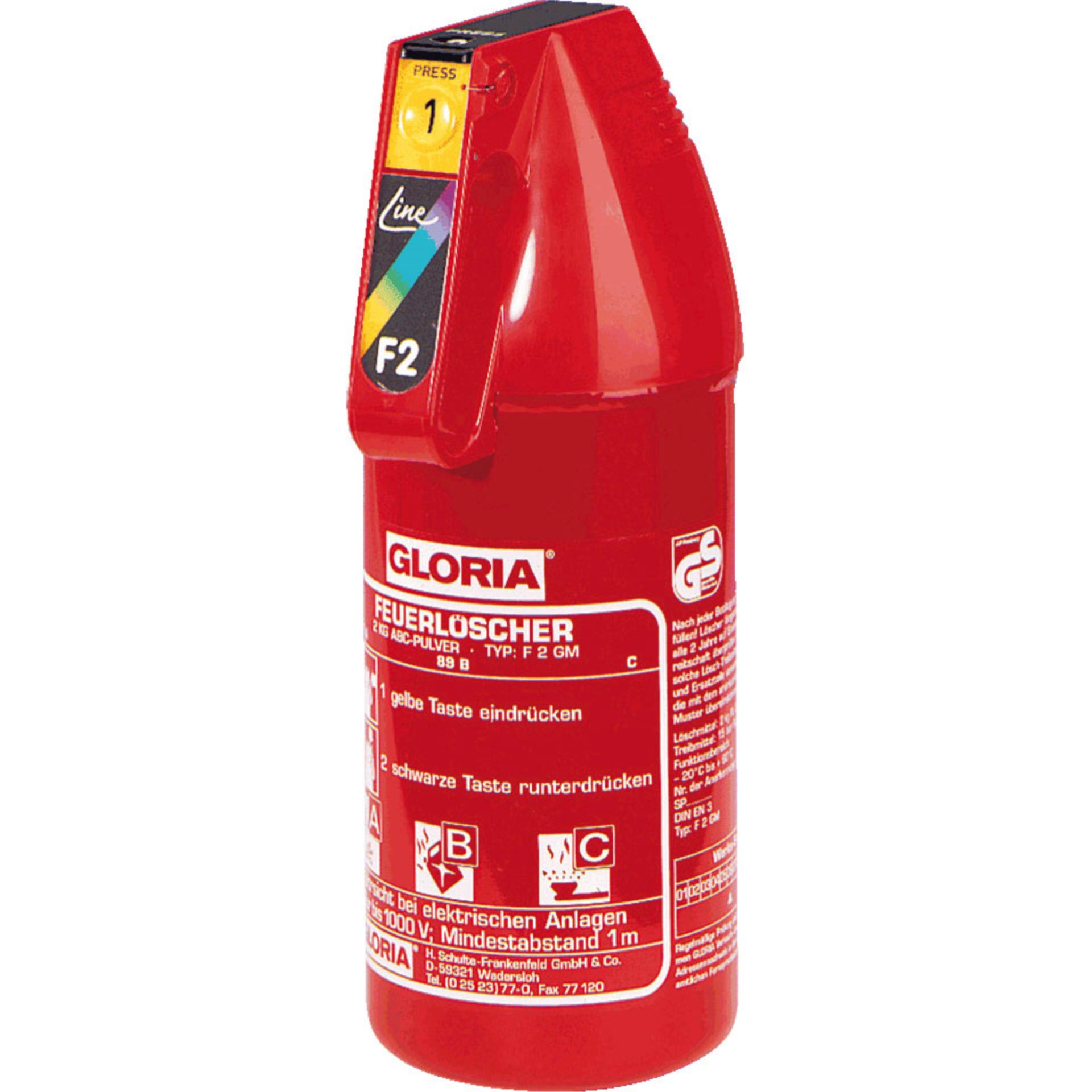 Gloria Feuerlöscher, 2 kg mit Manometer