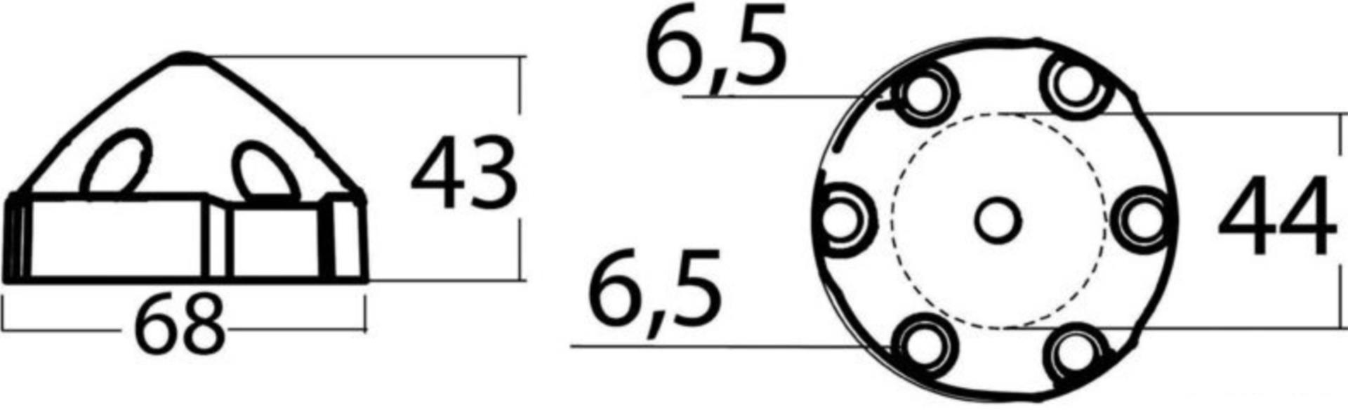 Osculati Anode Zink für Max-Prop Konus 44mmØ, Bohrung 6 Osculati Anode Zink für Max-Prop Konus 44mmØ, Bohrung 6