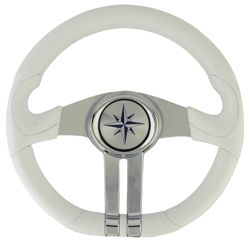 Osculati Lenkrad Baltic, weiss / chrom Osculati Lenkrad Baltic, weiss / chrom