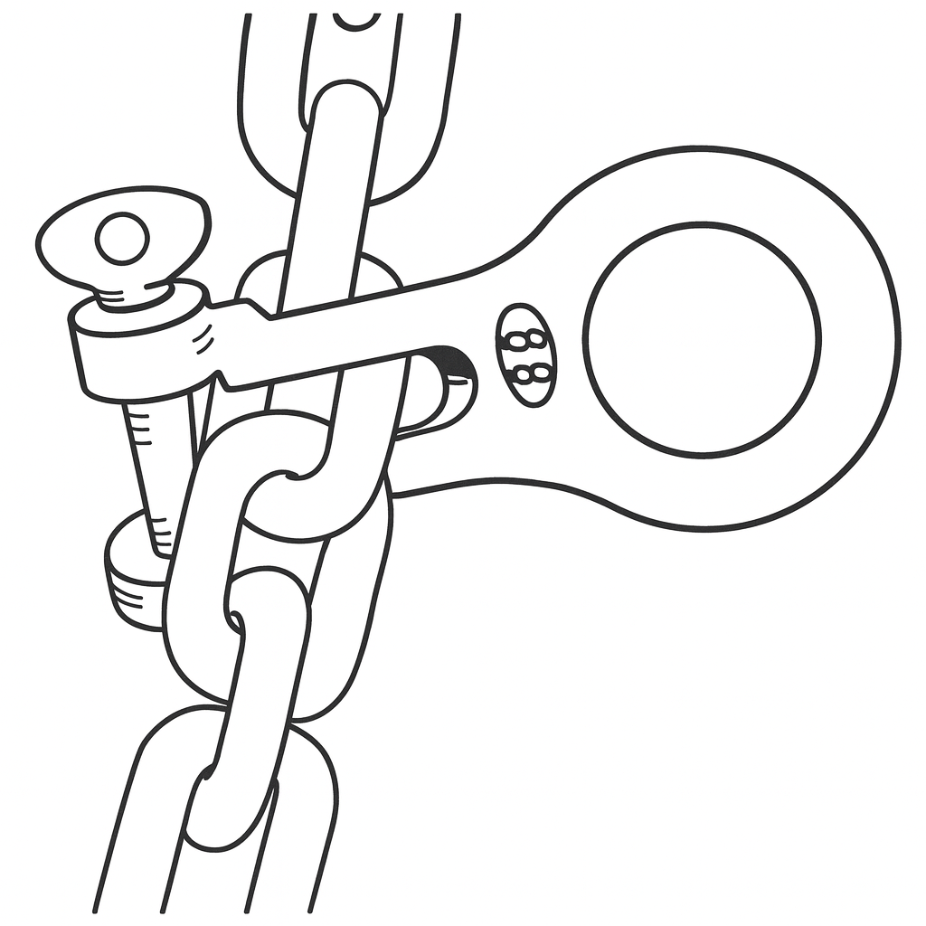 Osculati Edelstahl Chain Gripper für Kette 6 / 8 mmØ