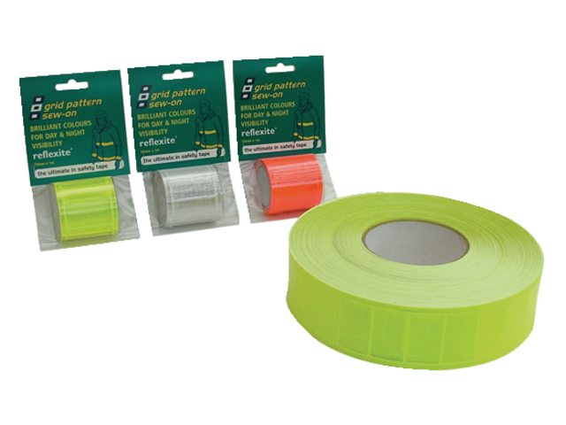 Talamex PSP Reflektionsstreifen, weiß fluoreszierend (50 mm x 1 Meter)