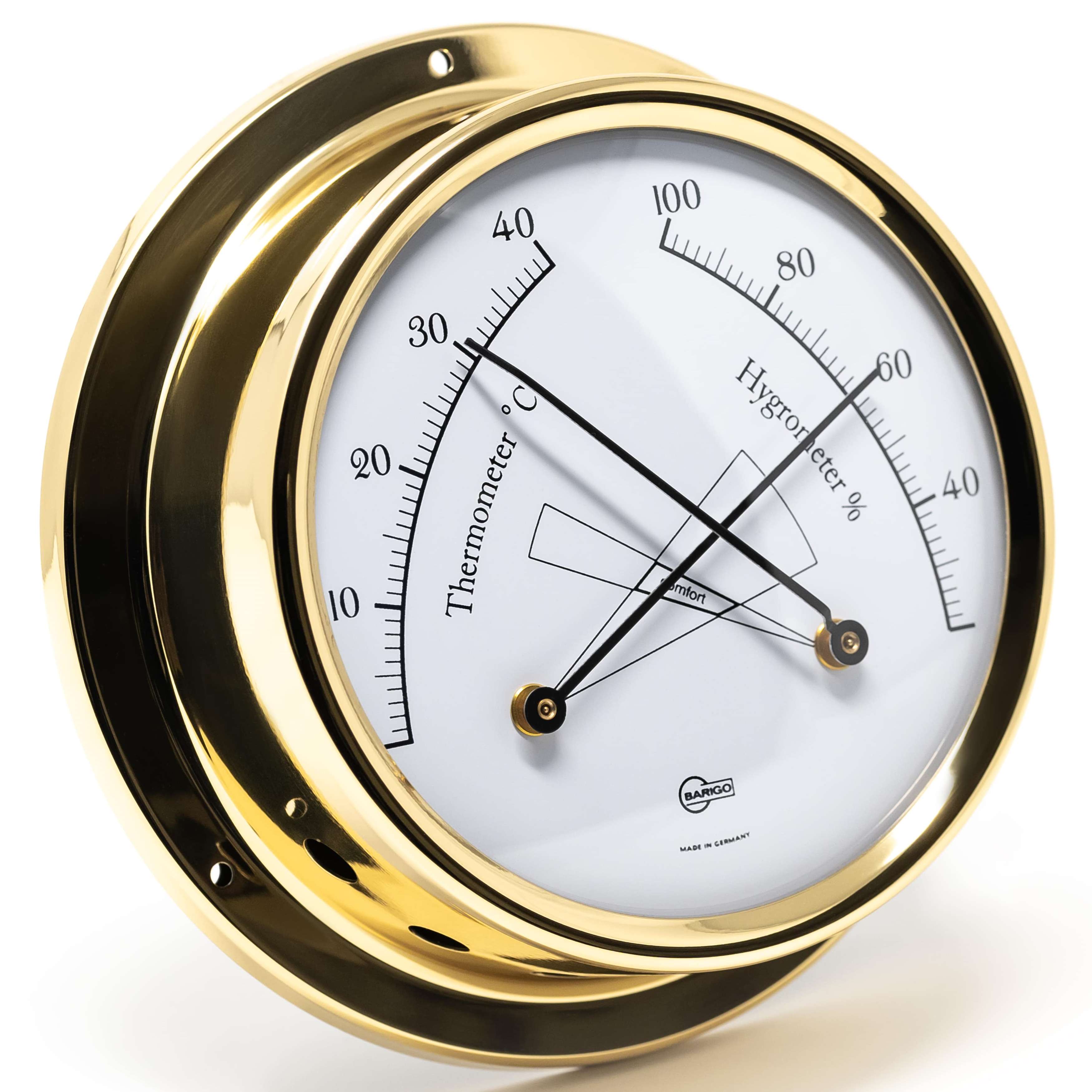 Barigo 85 Tempo Thermo- Hygrometer Messing