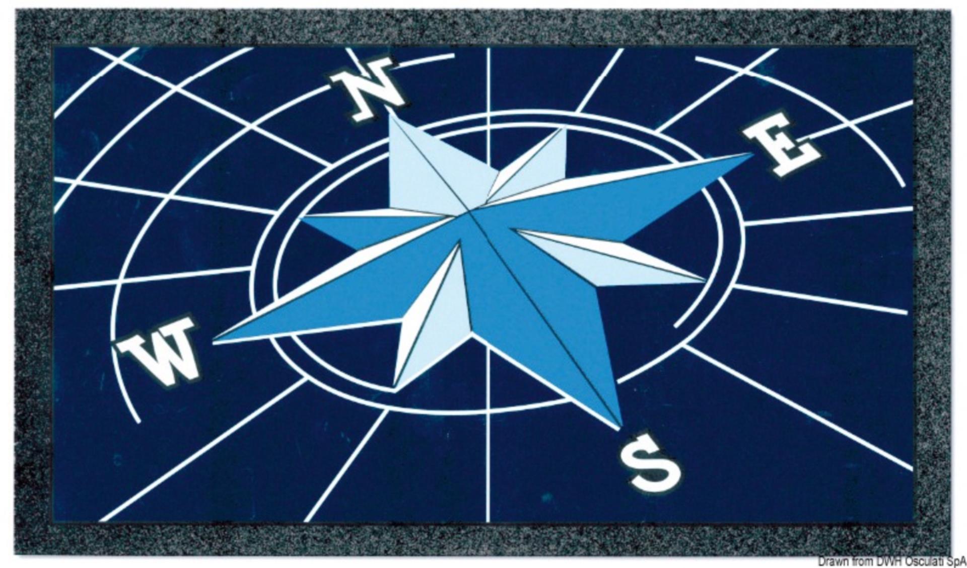 Osculati Fussmatte Kompass, 40 x 68 cm