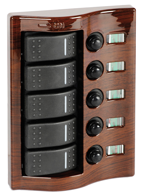 Osculati Schaltpanel 5er Elegance, Mahagoni