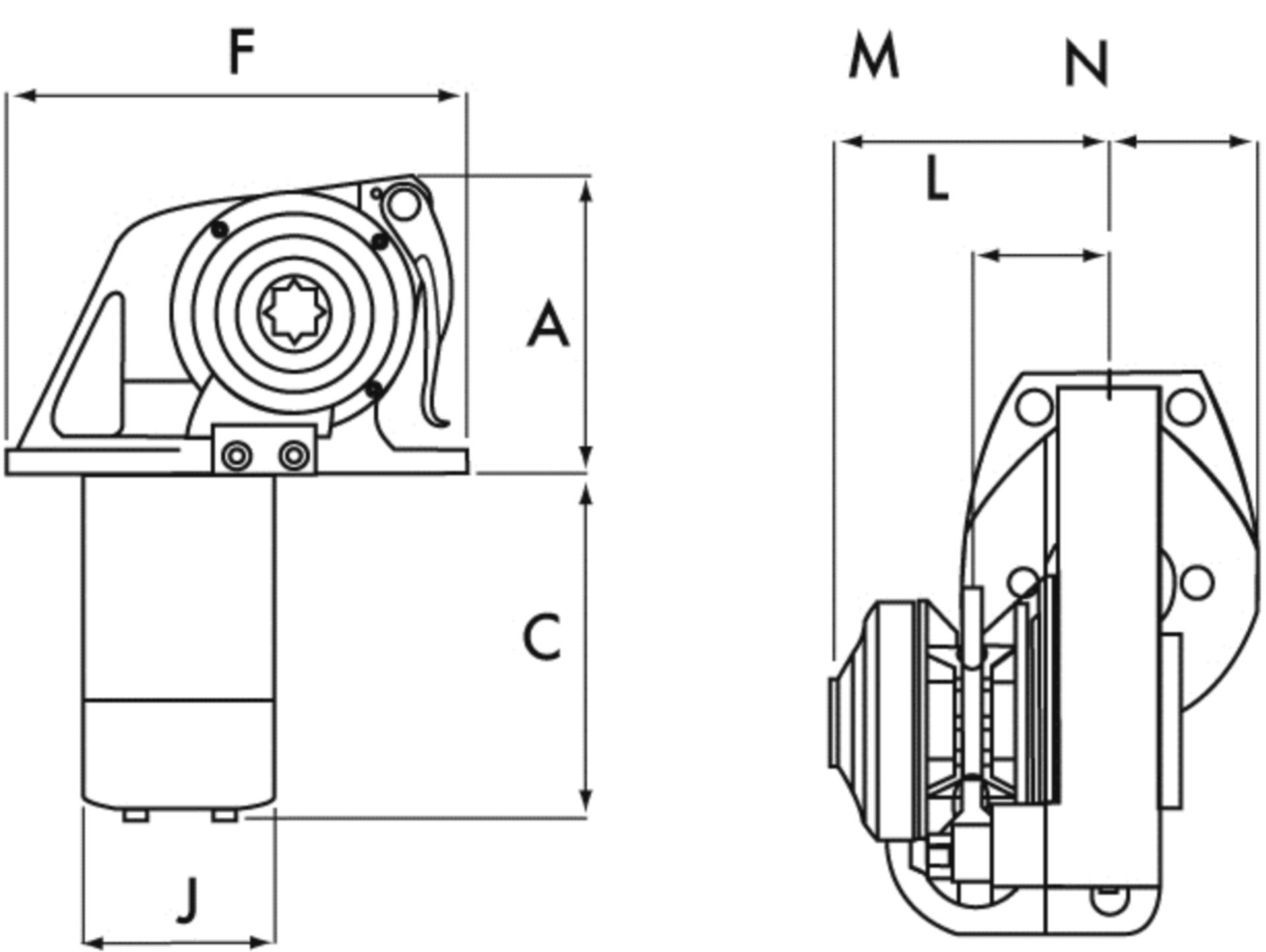 Lofrans Dorado 12V 500 W, 6 mm DIN/ISO