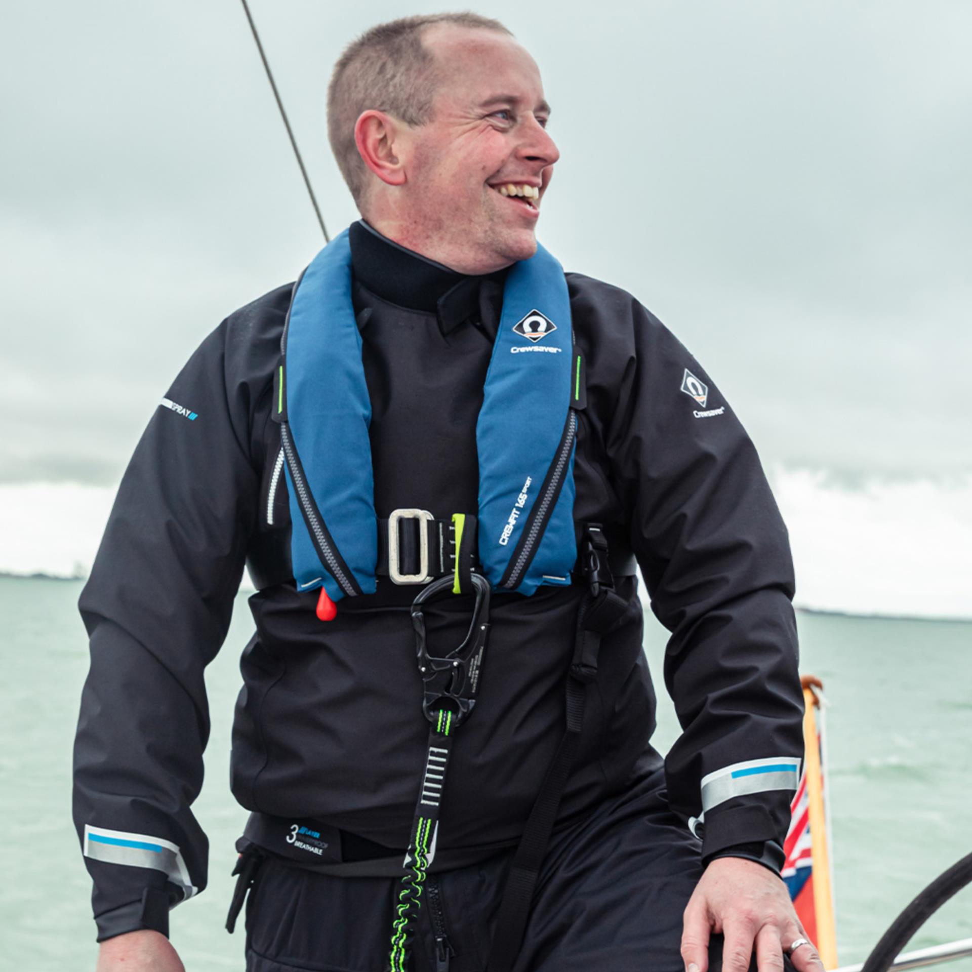 Crewsaver Lifeleine 2 Meter / 2 Karabiner elastisch