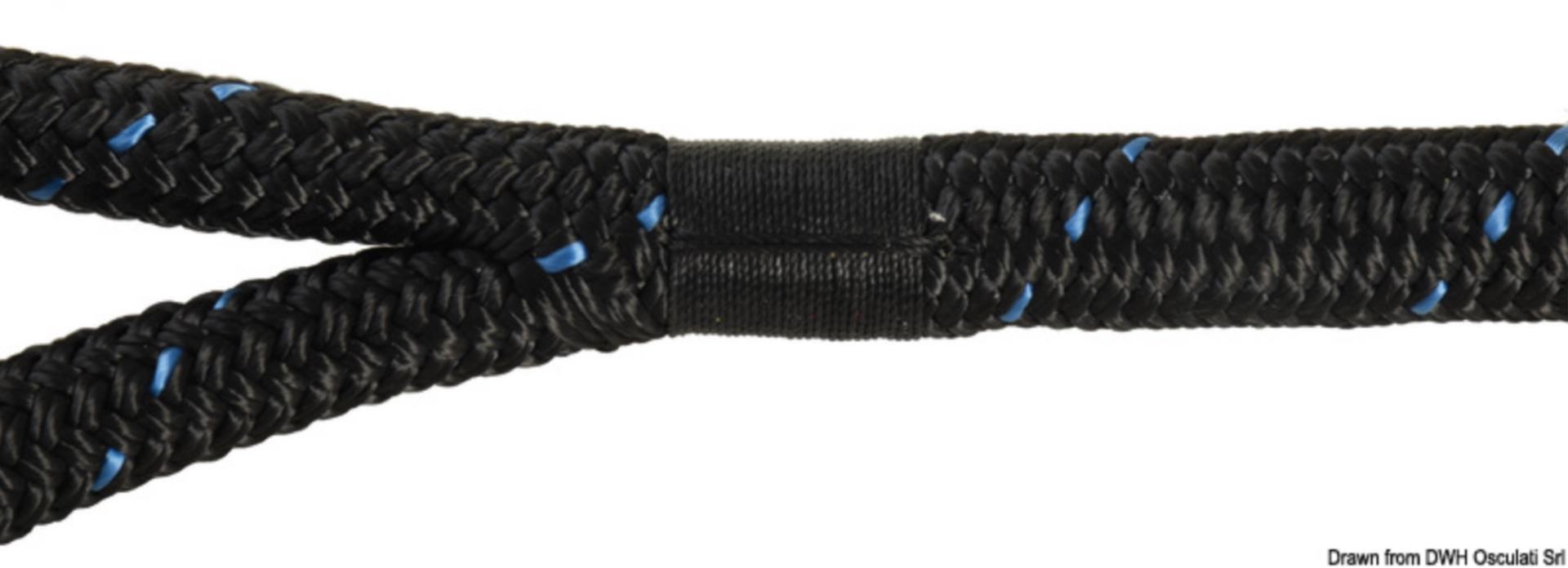 MARLOW Festmacher - Blue Ocean, 16 mmØ x 12 Meter schwarz (BL 4510) 