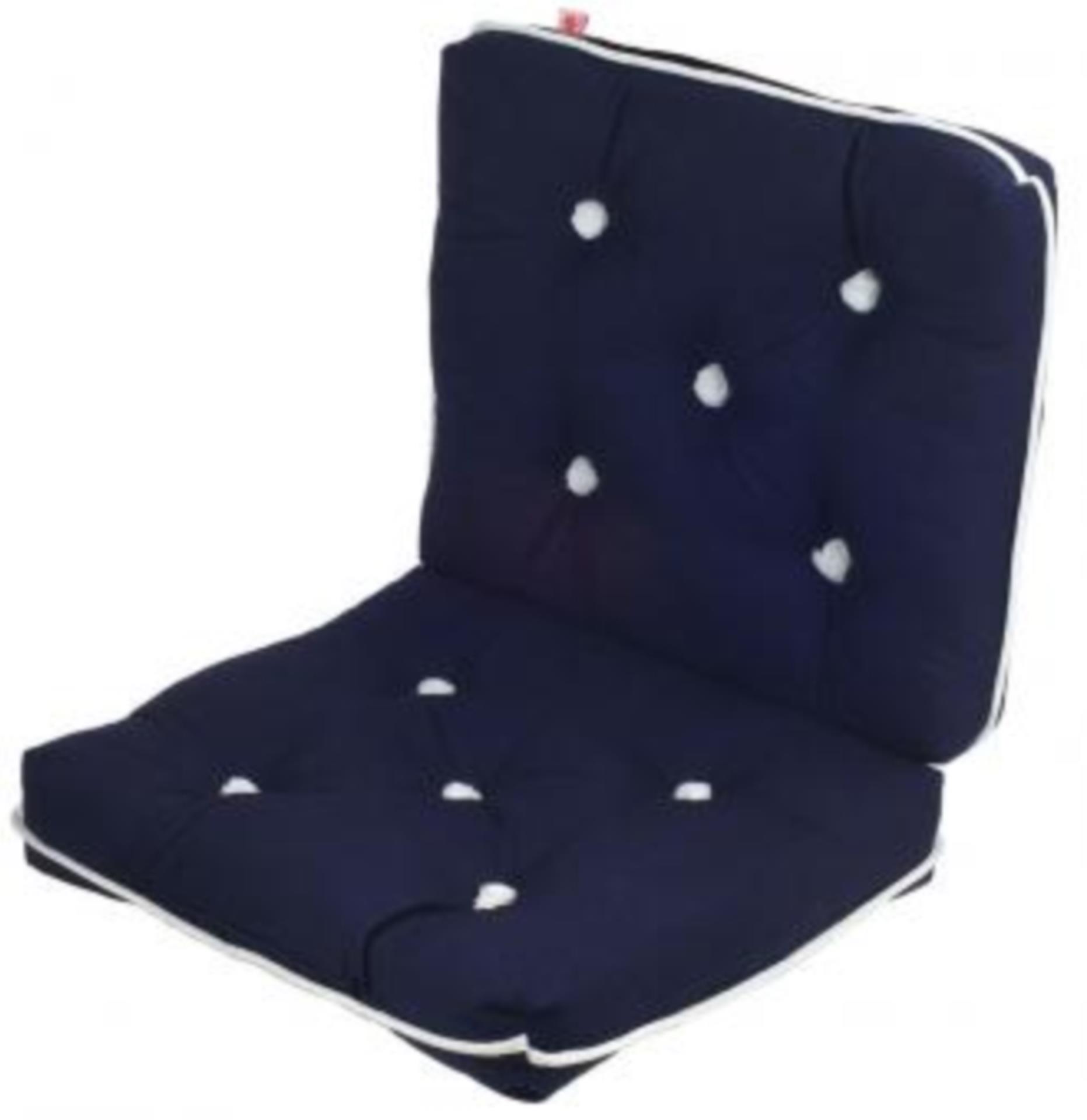 Talamex Kapok Kissen mit Rückenlehne, blau