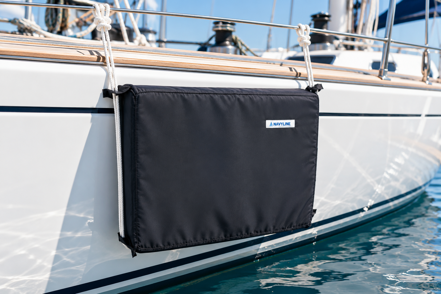 Yachticon Kissenfender mit Nylonbezug, klein (300 x 250 x 60 mm)