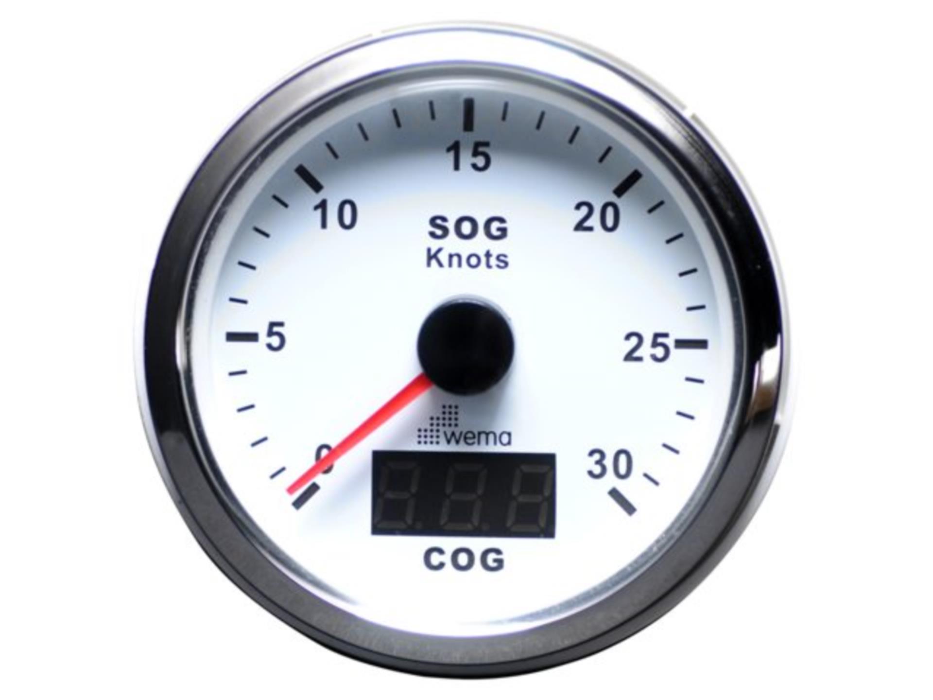 WEMA Silverline GPS Tachometer 30kn weiß
