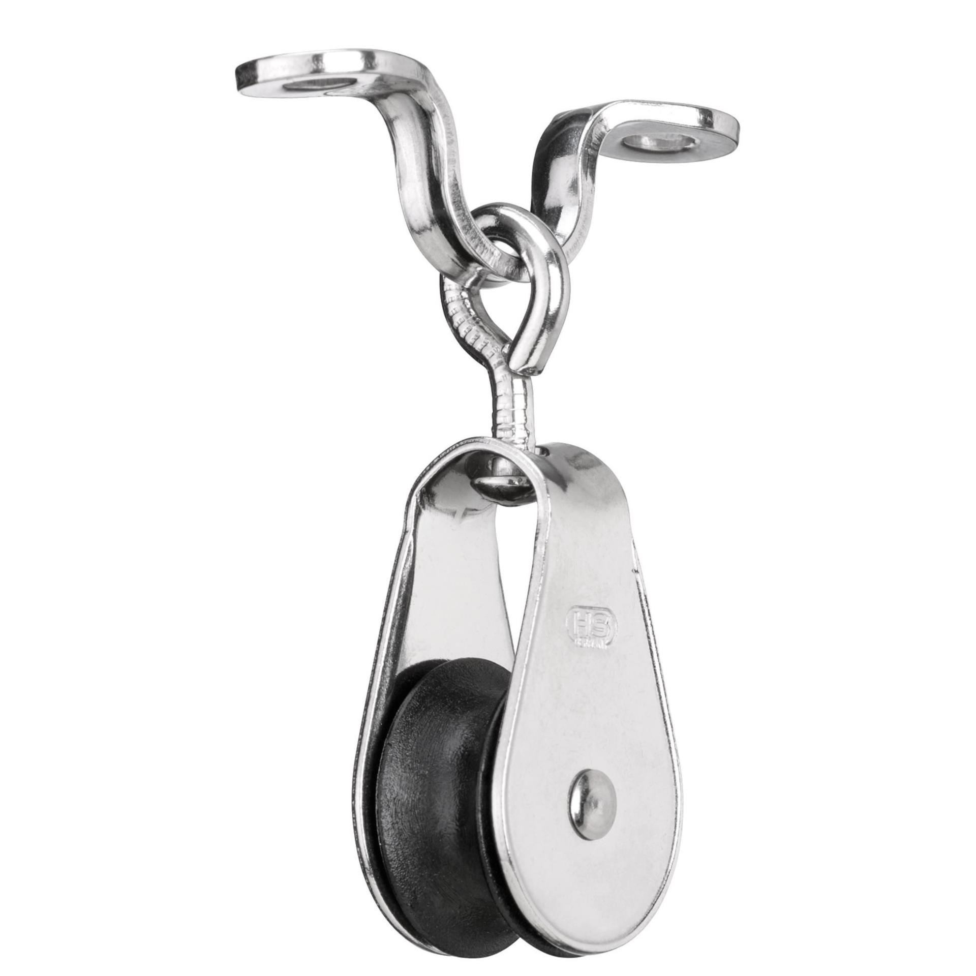 Sprenger Mini Block - 1 Rolle, Drahtwirbel, Fenderöse, 10 mm