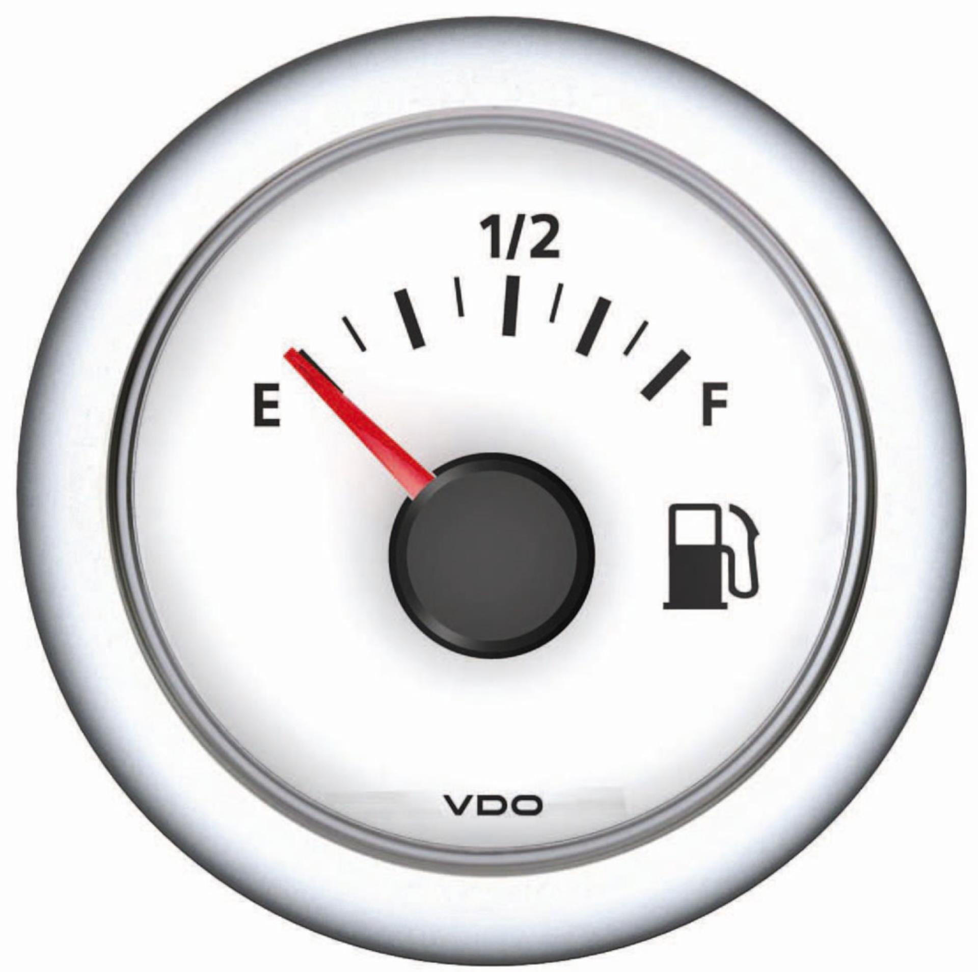 VDO Tankanzeige für Hebelgeber 12V, weiß