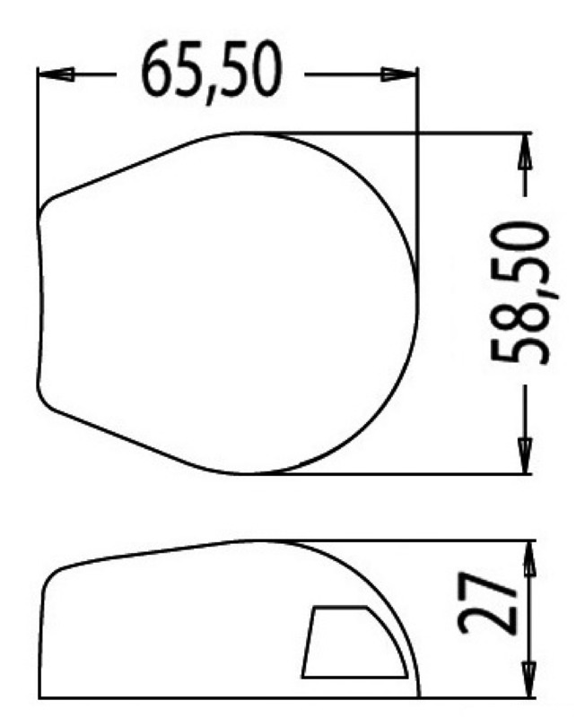 Osculati LED Navigationslicht Sea-Dog Toplicht weiß ebene Fläche