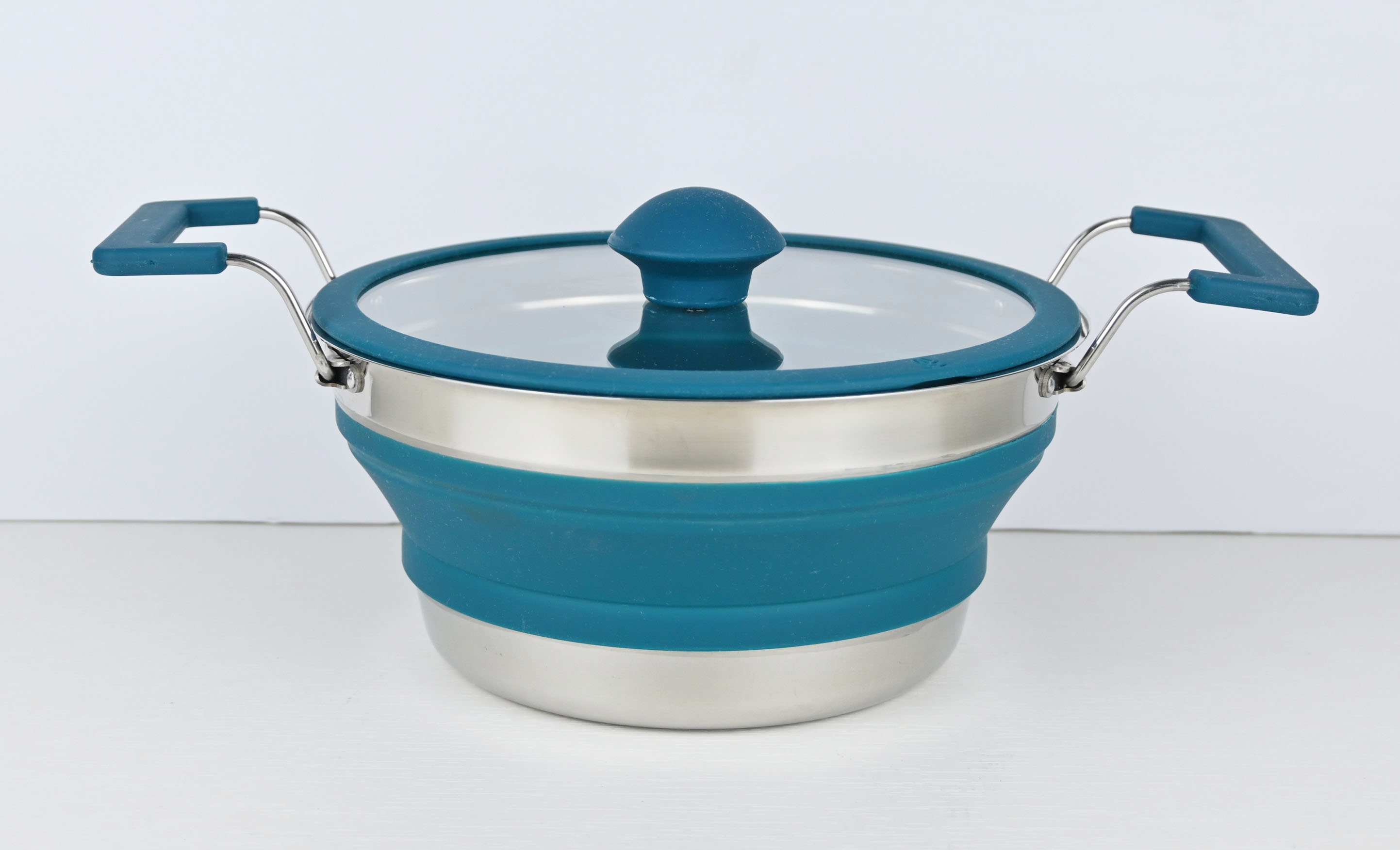 Reimo Silikontopf 2 Liter mit Glasdeckel