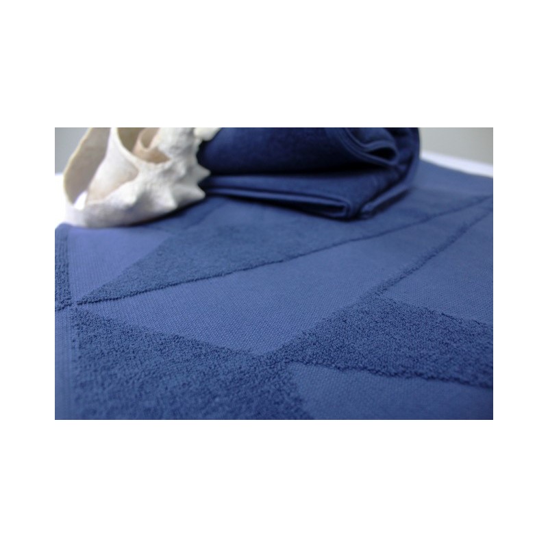 Jeanneau Handtuch blau mit Kompass Rose Baumwolle