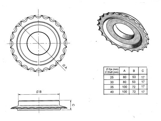 Marinetech Tauwerkschneider für Welle 25 mmØ Marinetech Tauwerkschneider für Welle 25 mmØ