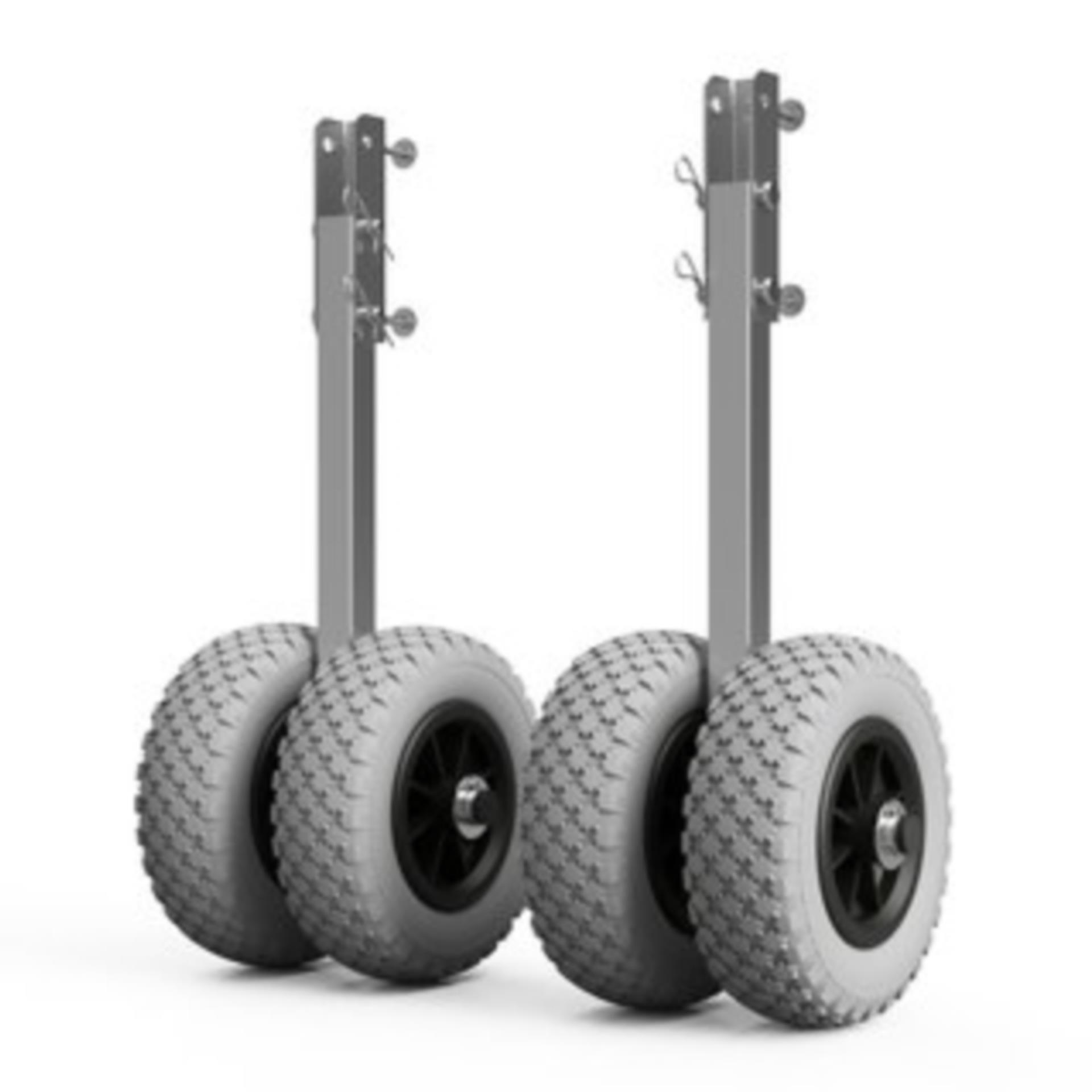 SUPROD Heckräder doppelt grau / schwarz aus Edelstahl