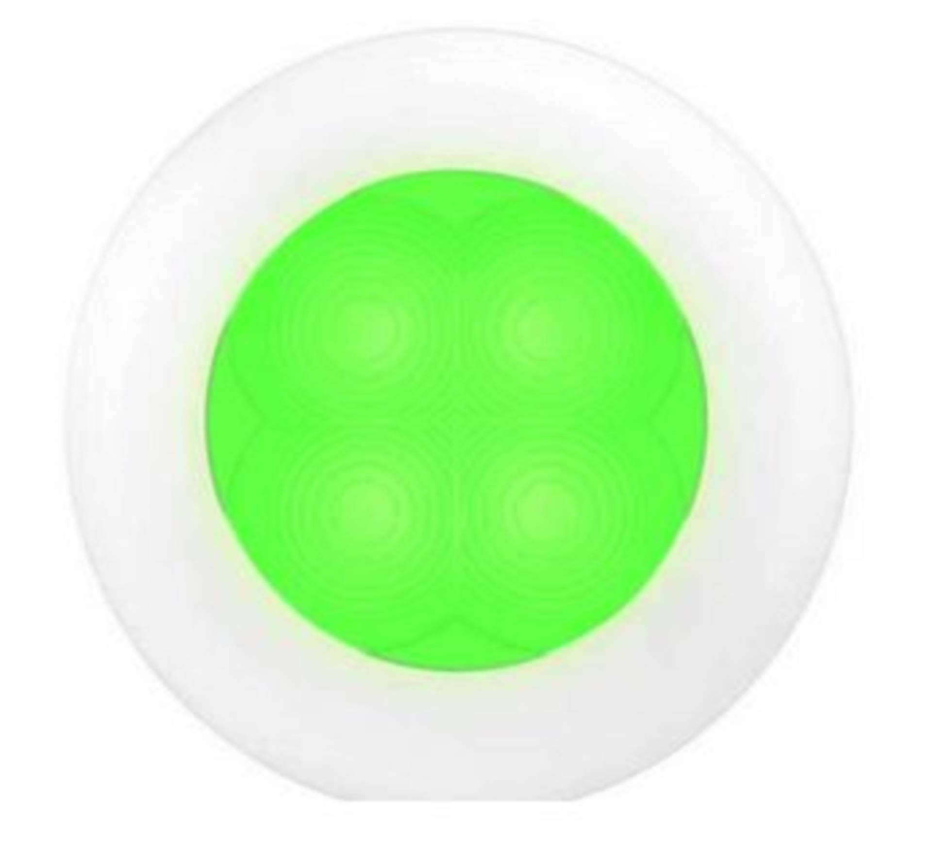 Hella Marine Leuchte, rund, grünes LED,  Weiss