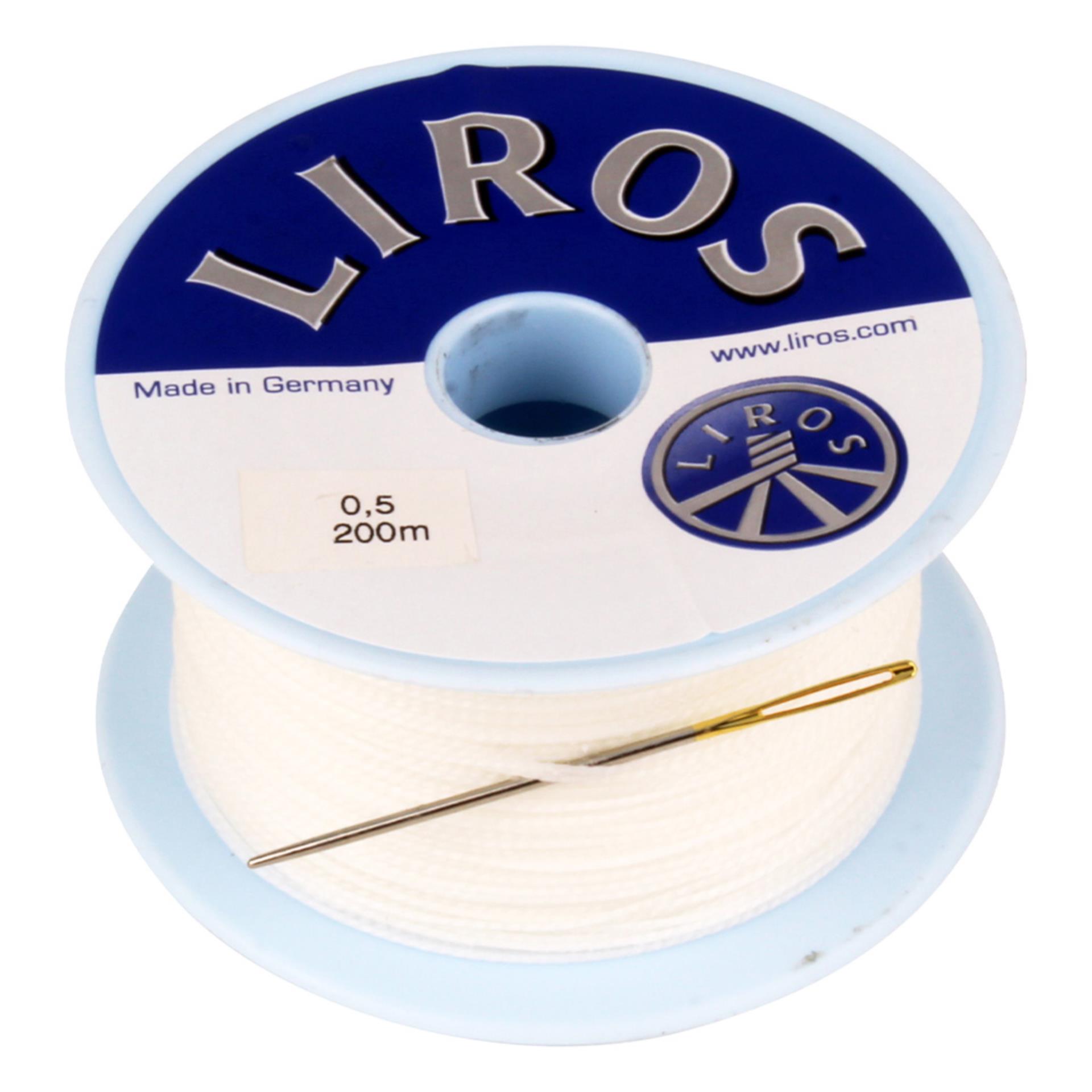 Liros Segelgarn 0,5 mmØ x 200 Meter auf Spule mit Nadel