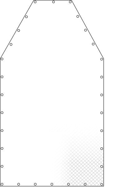 Gotthardt Vorgeformte Proflex Plane 220 g/m², 6 x 10 Meter
