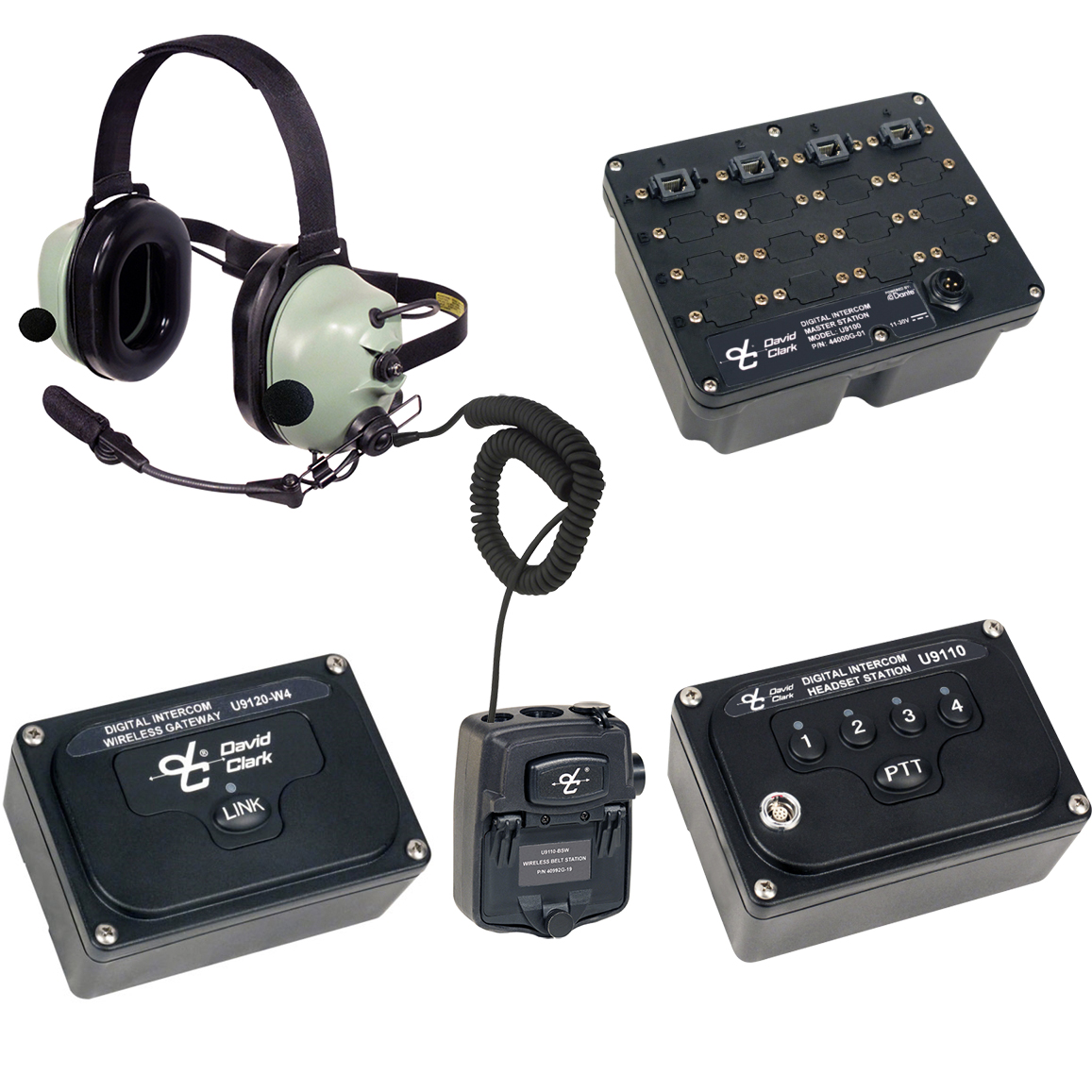 David Clark 9100 Intercom System komplett