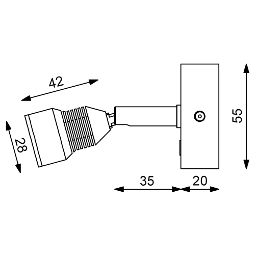 Prebit Leselicht R5 chrome glanz