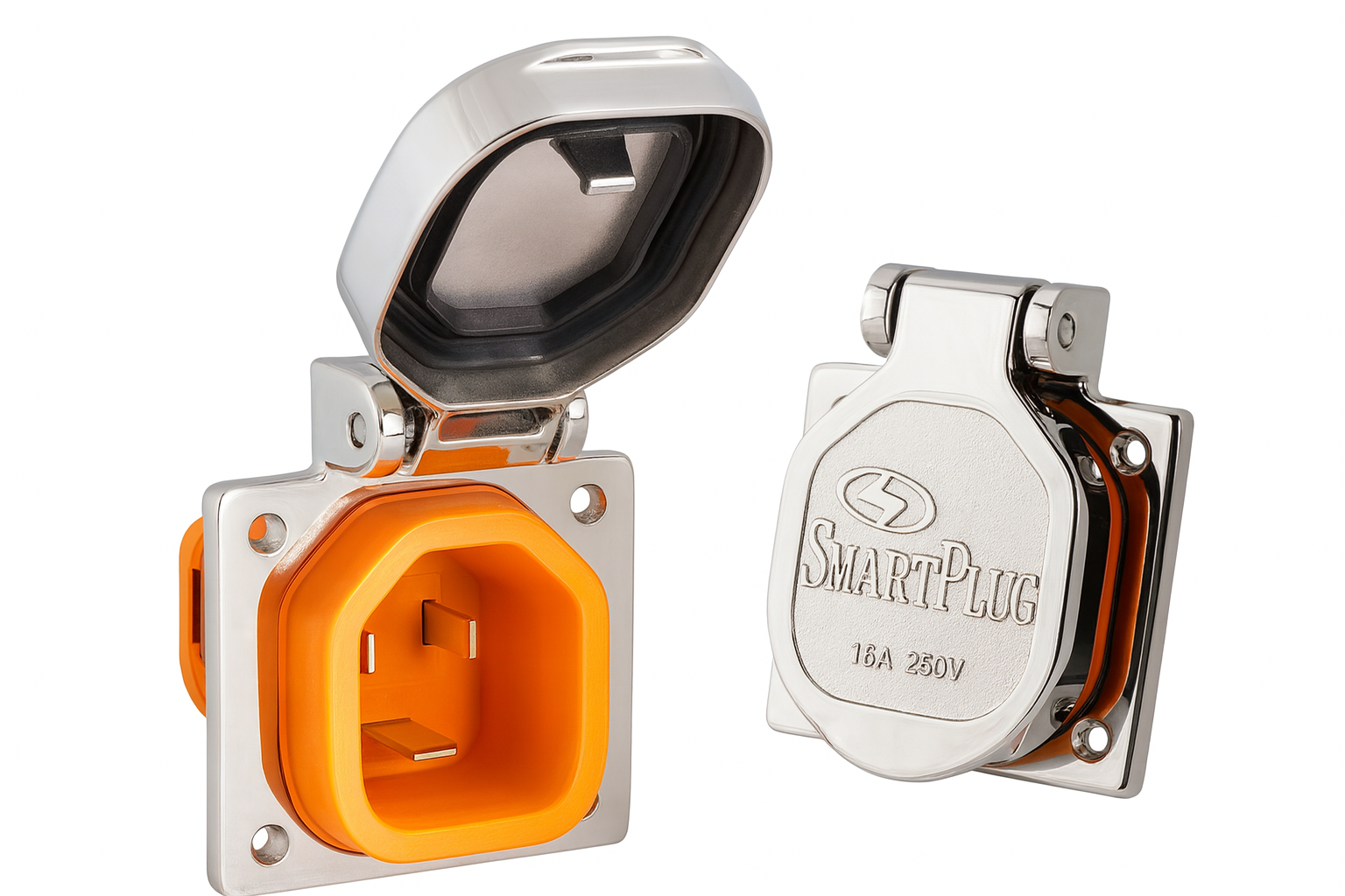 Smart Plug Landstrom Steckdose 16 A, Edelstahl