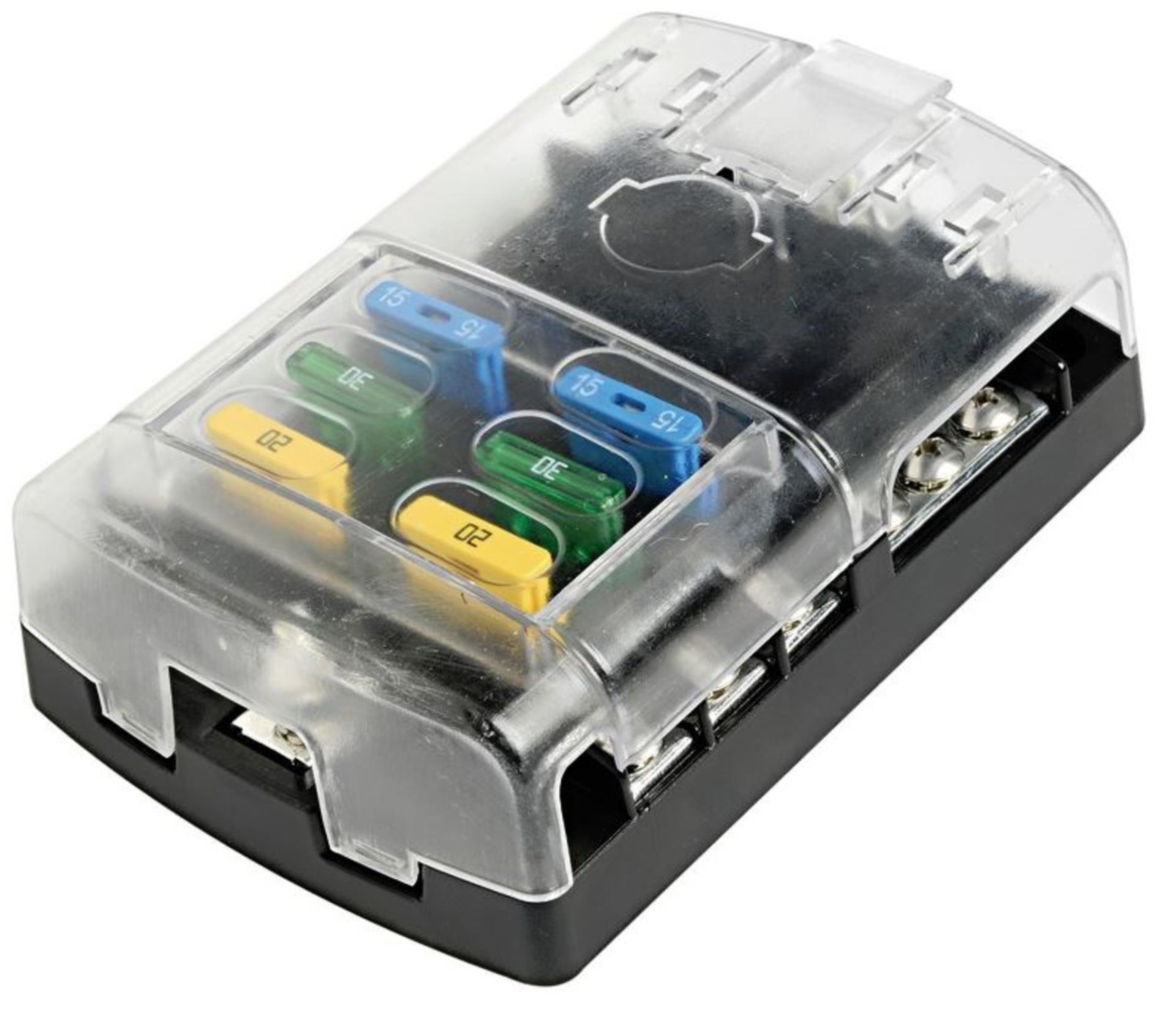 Osculati Sicherungshalter mit Abdeckung 6er Box