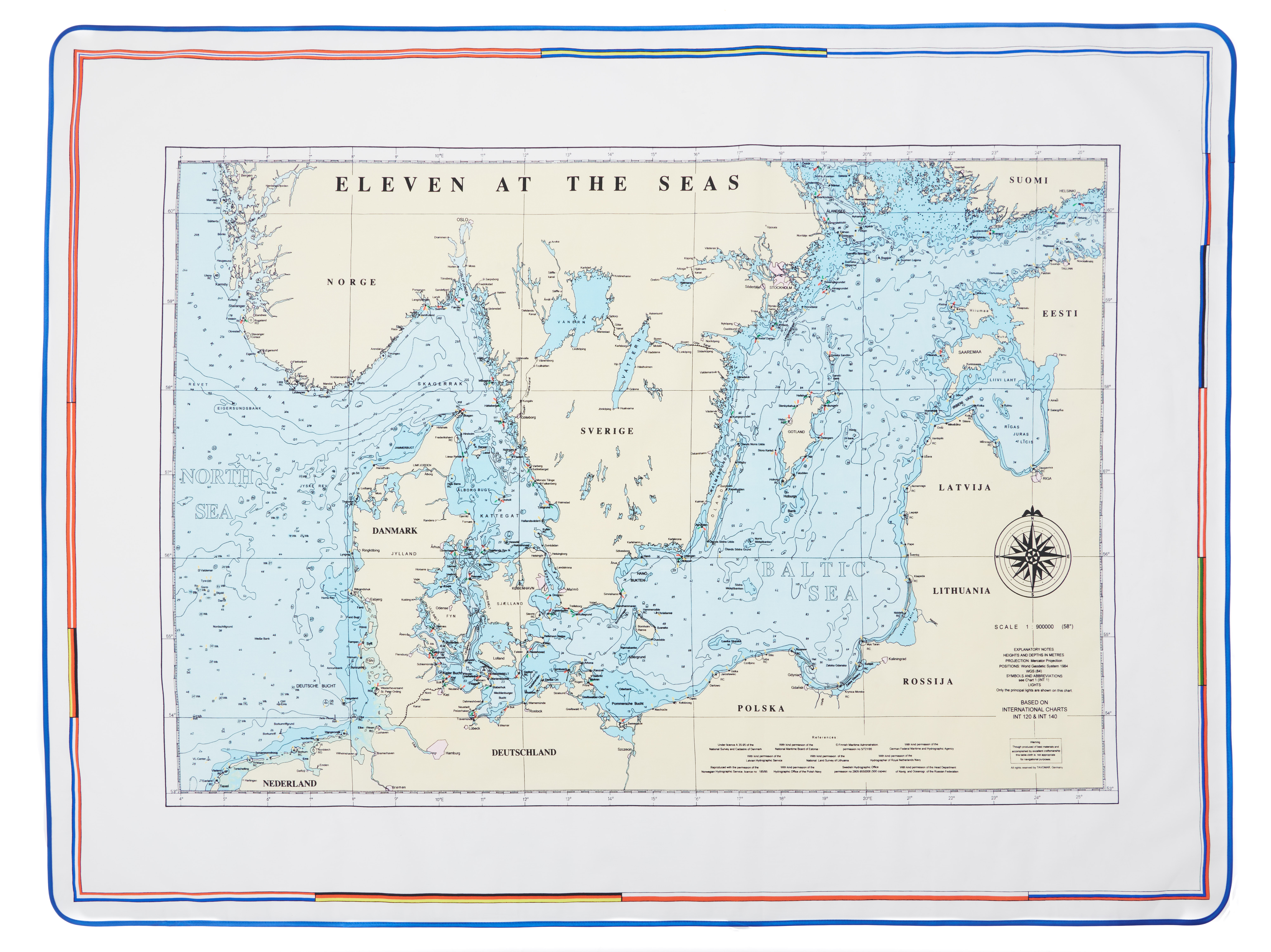 Tavomar Tischdecke Eleven at the Seas 1,75 x 1,3m