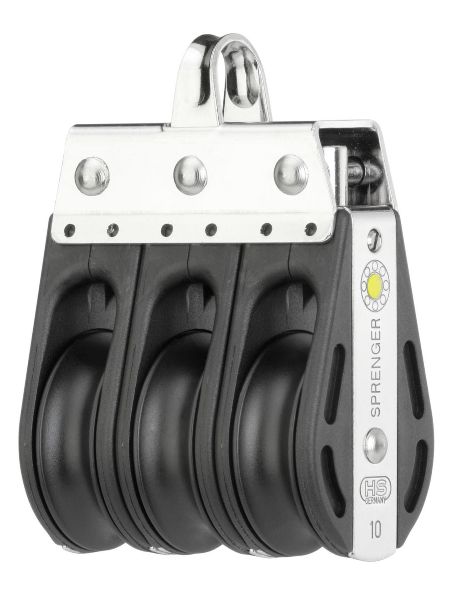 Sprenger S-Block Gleitlager 10 mm - 3 Rollen, Bügel