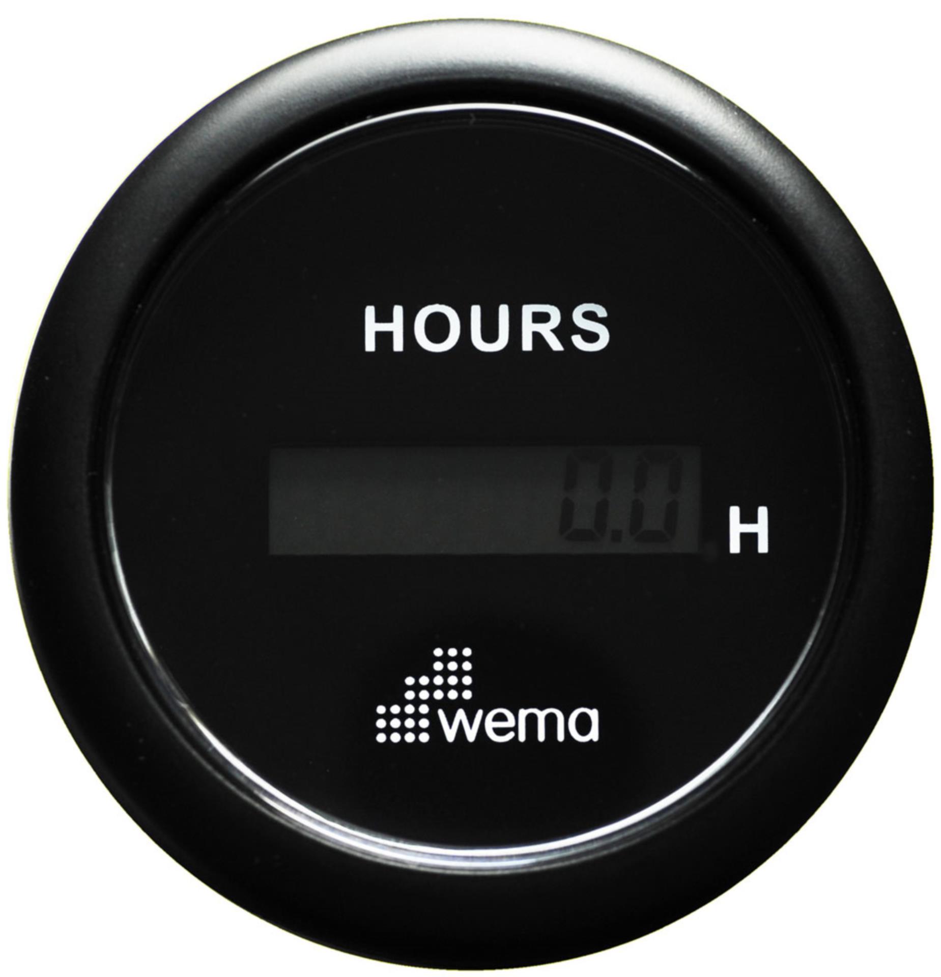 Wema Betriebsstundenzähler LCD, schwarz