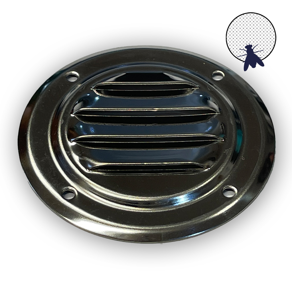 Osculati Lamellenlüfter Edelstahl, rund 63 mmØ mit Fliegengitter Osculati Lamellenlüfter Edelstahl, rund 63 mmØ mit Fliegengitter