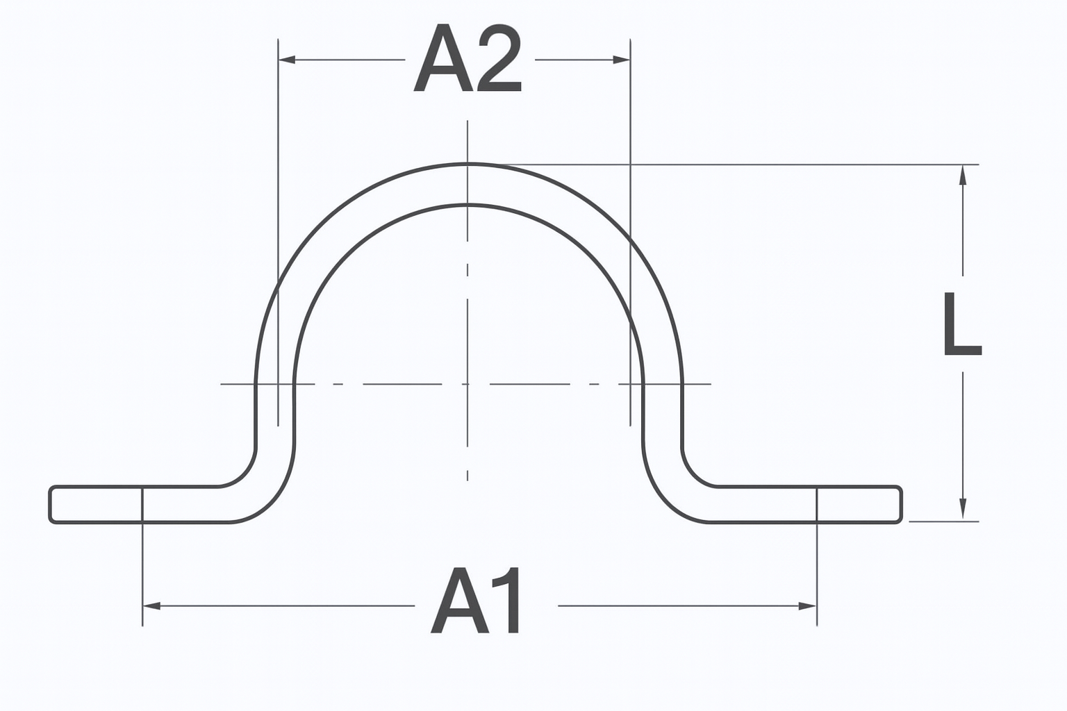 Osculati Edelstahlöse Flachstahl, 54 x19 mm