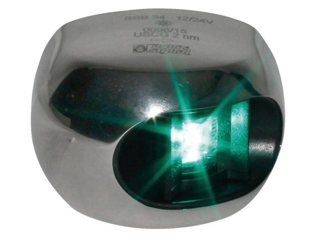 Aqua Signal AquaSignal 34LED Steuerbordlaterne, 1,5W Edelstahl