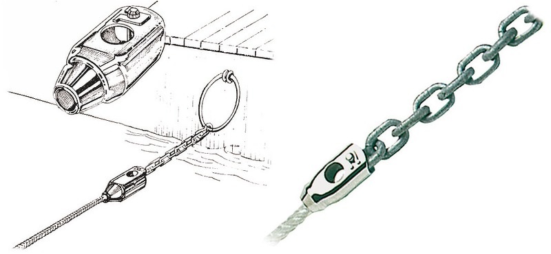 Osculati Verbindungsstück für 6 mmØ Kette / 8 mmØ Tau