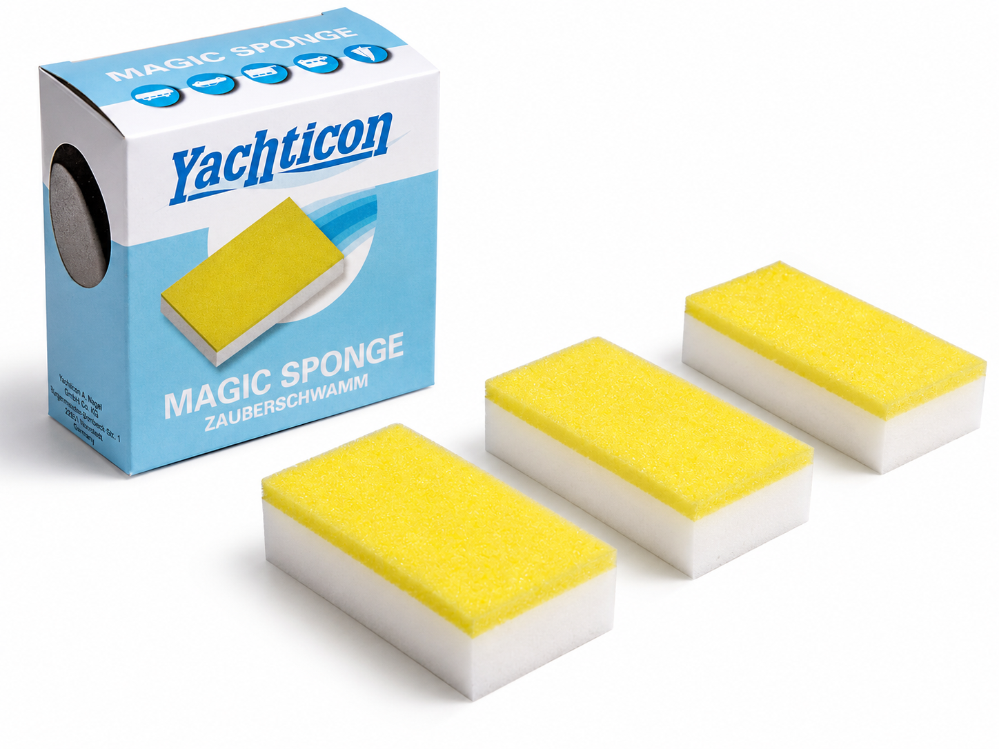 Yachticon Fleck-Weg Magic-Schwamm, 4er Set