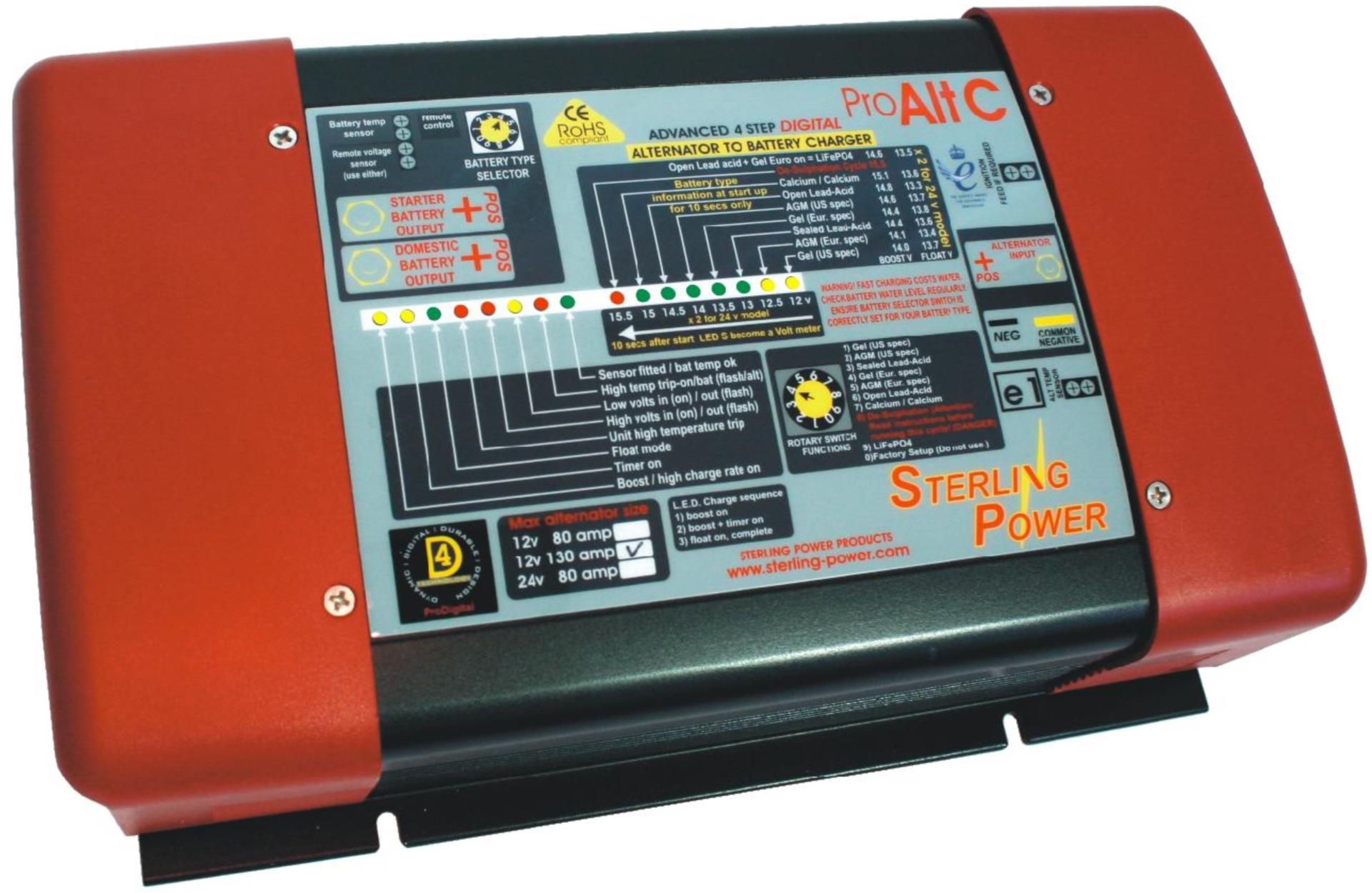 Sterling Power Lichtmaschine-Batterie-Ladegerät 12V, 80A