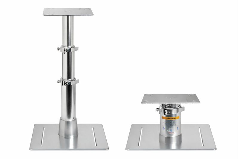 Osculati Giant Tischbein Heavy Duty Eloxal, 345 / 714 mm (mit eckigem Fuss)