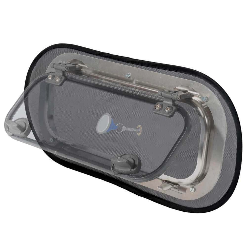 Waterline Design Moskitonetz / Fliegengitter (230 x 490 mm) für Bullaugen 180 x 430mm