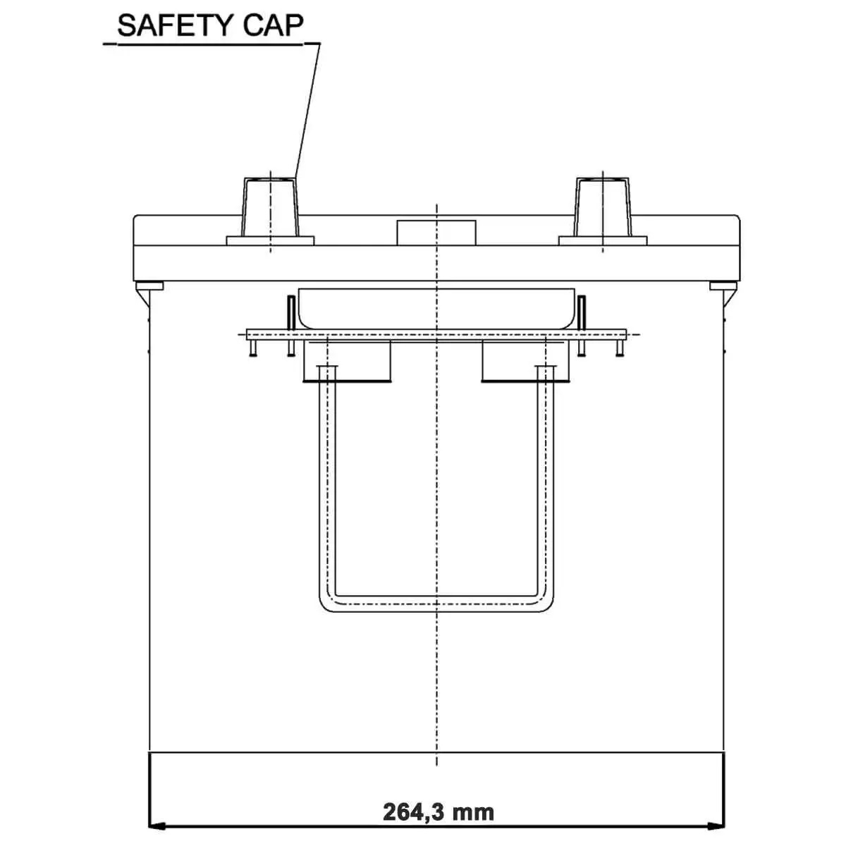 Vetus AGM Batterie 220 Ah, 514 x 274 x 242 mm, 60,7 kg Vetus AGM Batterie 220 Ah, 514 x 274 x 242 mm, 60,7 kg